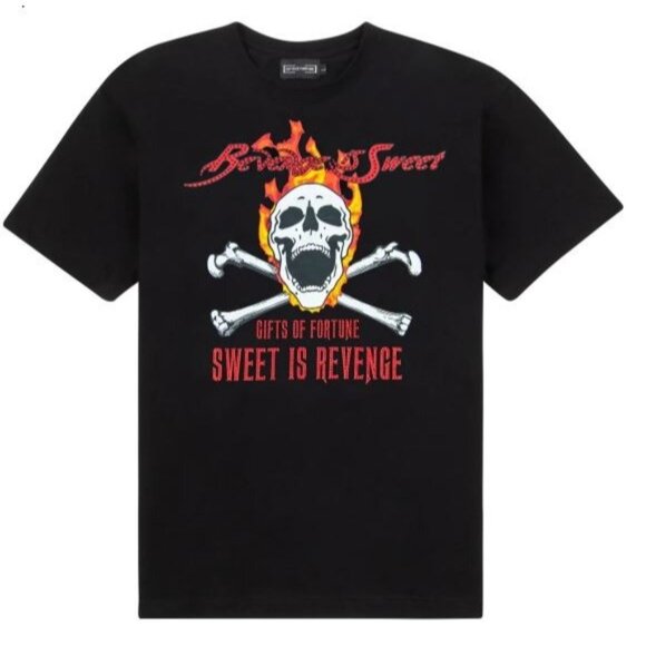Gifts of Fortune - Sweet is Revenge T-shirt Men Size Medium - with Swarovski - Picture 1 of 7